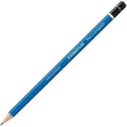 Staedtler, Bleistift, Mars Lumograph, B, Blau, Hexagonal, Kunst, Grafische Zeichnung, Hobby, Büro, Schule, Techn (2 mm, B, 1x)