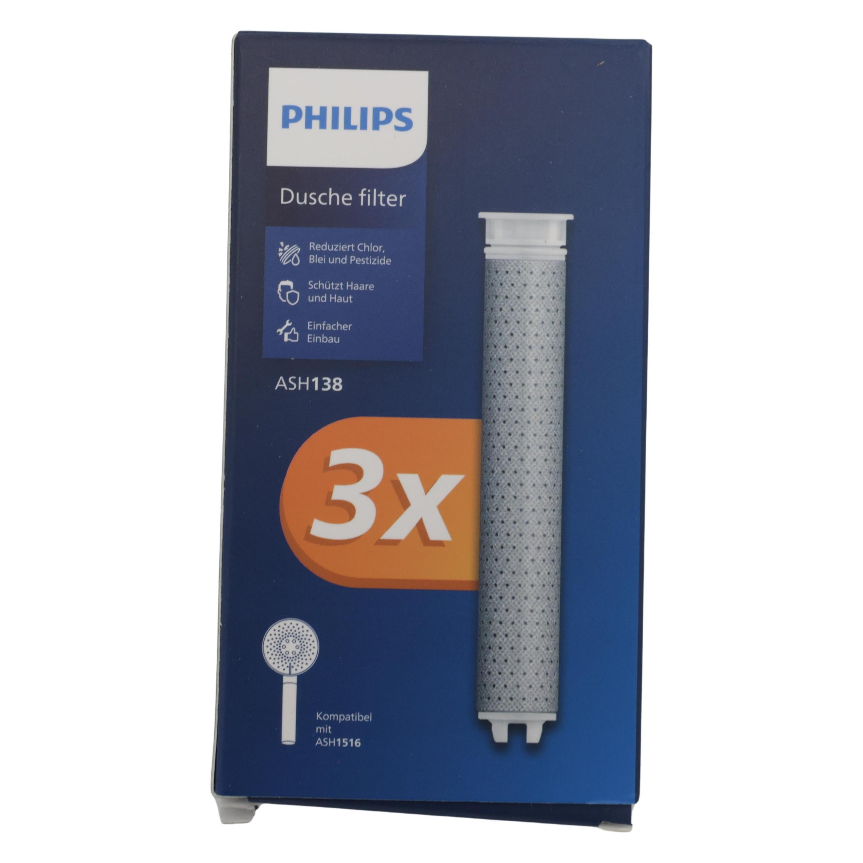 Philips ASH138/10 Ersatzfilter für Duschbrause (3x) (ASH138/10)