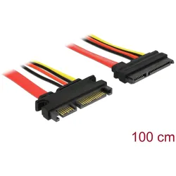 Delock Verlängerungskabel SATA 6 Gb/s 22 Pin Stecker > SATA 22 Pin Buchse (5 V + 12 V) 100 cm