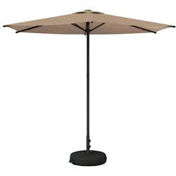 vidaXL Garten-Schirm mit Fuß 270 x 270 cm Polyester Rechteckig Taupe
