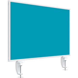 Magnetoplan Tischtrennwand VarioPin, 1108004, türkis, Akustik-Trennwand mit Whiteboard & Filzbezug, 80 x 50cm