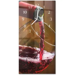 WANDUHR aus Glas 30x60 cm - Wein
