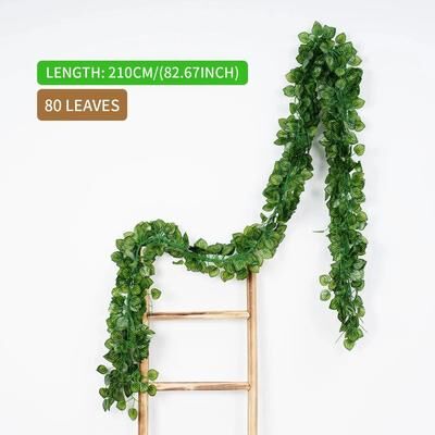 Uplift Picks Artificial Ivy Hanging Vine Garland Green Leaf Wall Decor For Home 06