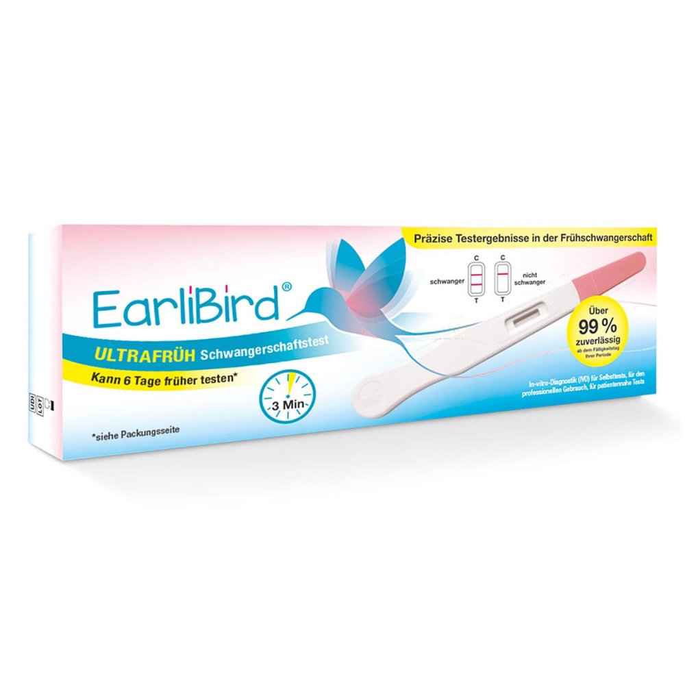 Hager Pharma GmbH Earlibird Ultrafrüh Schwangerschaftstest Urin 19432357