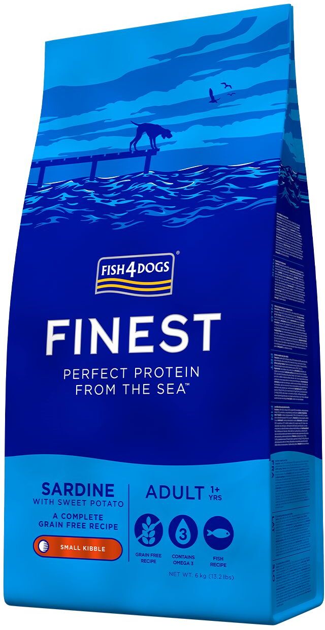 Fish4Dogs Finest Adult Sardine Small per Cani Sacco da 6 Kg