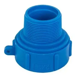 IBC Adapter S60x6 mit 1 1/2" AG Schraubkappe Deckel Tankdeckel Bradas IBCS60F-M112