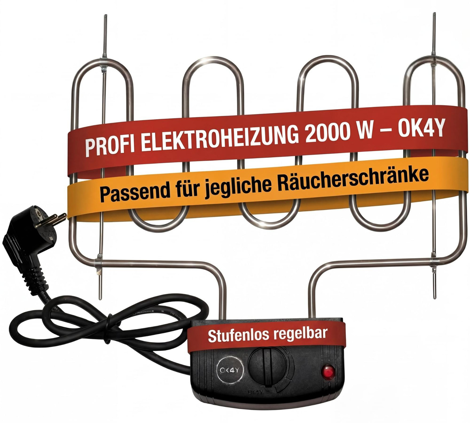 Selius Professionele Elektrische Rookoven met 2000 W verwarming en traploze regeling