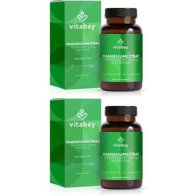 Magnesiumcitrat 200 mg vegan hochdosiert Tabletten 2x 2x180 St
