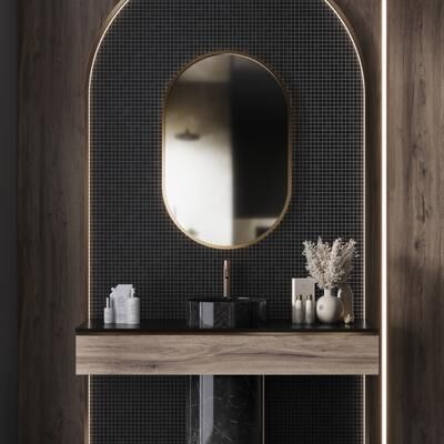 Apollo tile 12 x 12 Noir Luxe Honed Eastern Black Marble Tile (5 sq ft/case) - 5 Pack