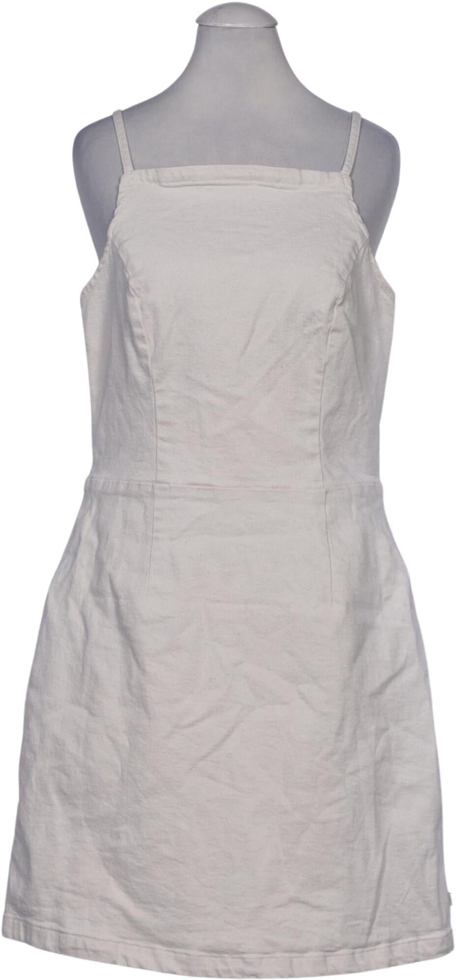 Tom Tailor Damen Kleid, Cremeweiß, Gr. M, Baumwolle / Hanf / Elasthan - Second Hand