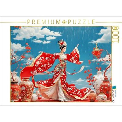 CALVENDO Puzzle Rote Seidenpracht | 1000 Teile Lege-Größe 64x48cm Foto-Puzzle für glückliche Stunden