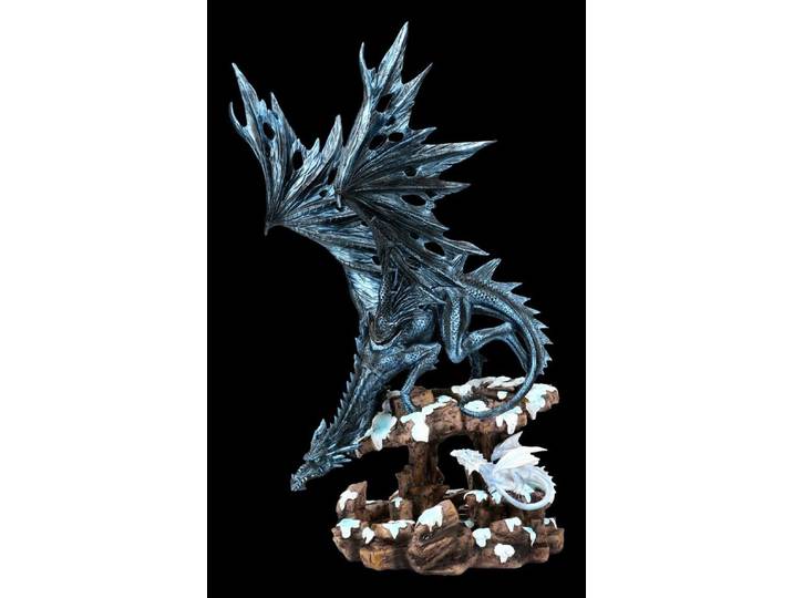 Figuren Shop GmbH Fantasy-Figur Drachen Figur – Dragons Wisdom Statue Fantasy Skulptur 46 cm Deko