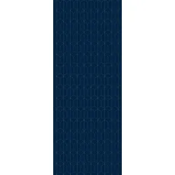 HÜPPE EasyStyle Wandverkleidung 100 × 255 cm, ES010145F, Farbe: Art Deco scales blau
