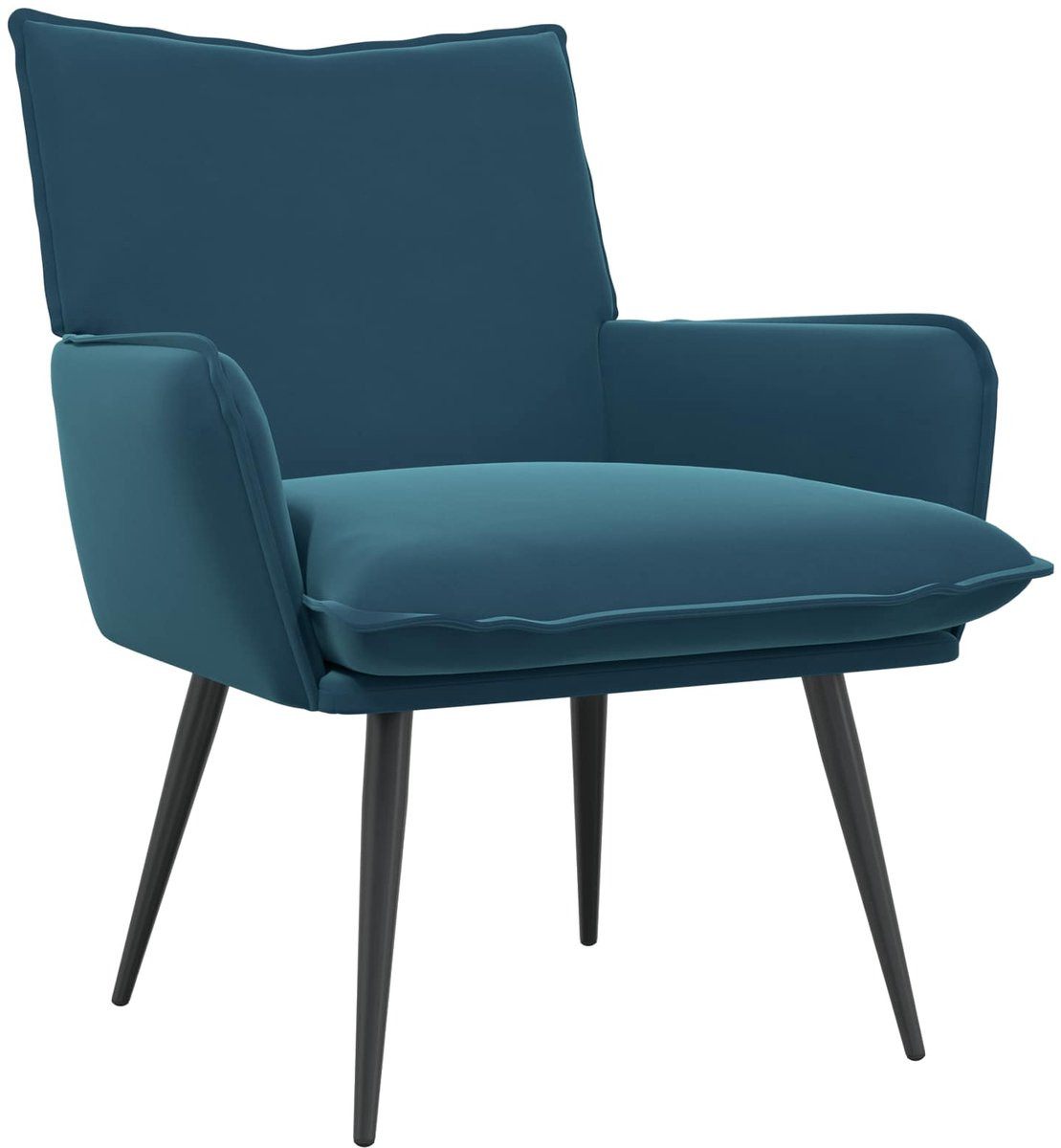 vidaXL Moderne Lounge Fauteuil - Blauw - Fluweel