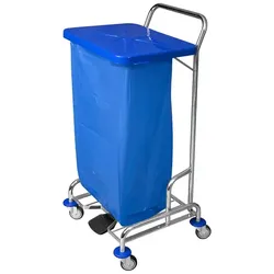 Floorstar TWD 1fach SOLID Trennwagen blau mit Fußpedal, SOLID Serie verchromt, ohne Sack