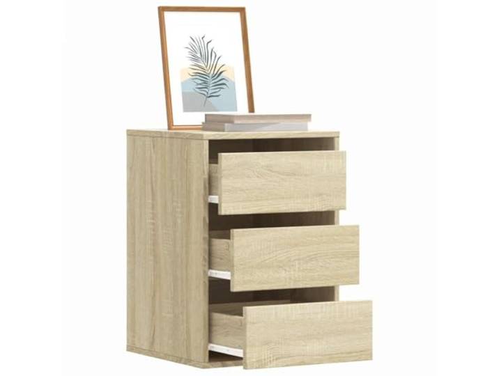 ZXQVLMRS Kommode Sonoma-Eiche 3 Schubladen Schrank 40x41x58 cm Möbel Zeitloses Design, Robustes Holzwerkstoff-Material, Vielseitiger Stauraum