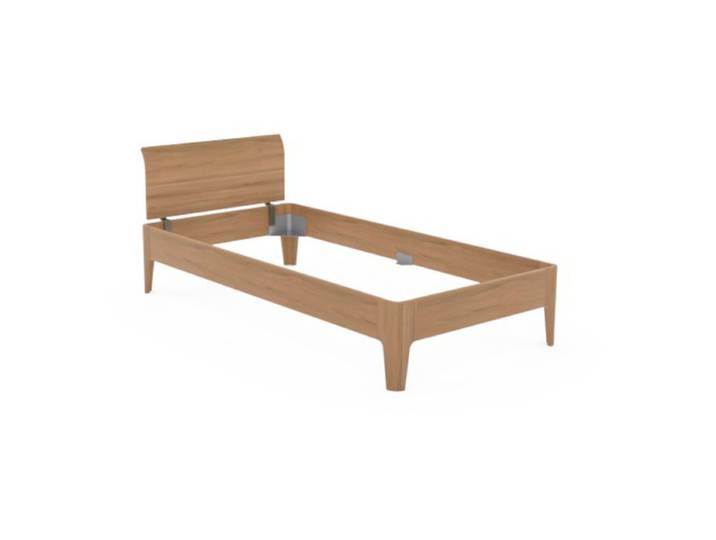 Hasena Fine Line Vola Syma Xylo Massivholzbett inkl. Kopfteil - Kernbuche natur geölt - 100 x 200 Natur, Zeitlos