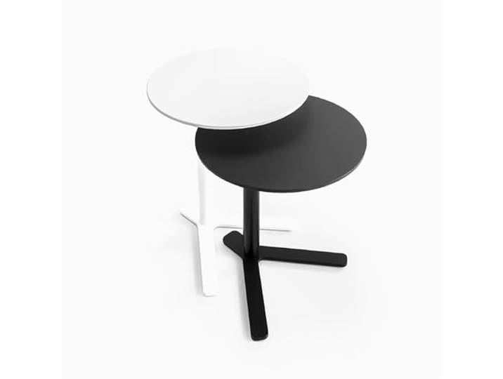 XCHtuerFY Beistelltisch, Runder Beistelltisch aus Metall for Sofa, vielseitiger Akzenttisch for(15.7 * 23.6in,White)