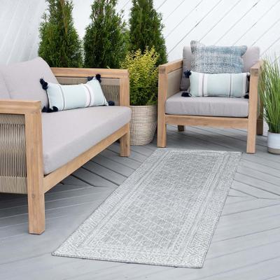 Alise Rugs Exo Coastal Diamond Indoor/Outdoor Area Rug