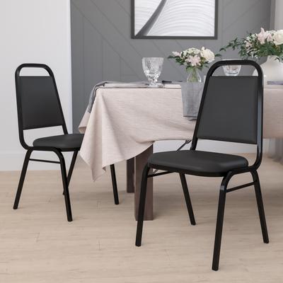 Flash Furniture "4 Pack Trapezoidal Back Stacking Banquet Chair - 20.25""D x 17.5""W x 34""H"