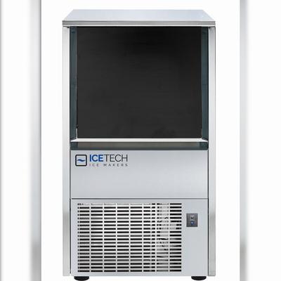 Eisbereiter 42 kg 20 g leere Würfel. Vorrat 12 kg. Gehäuse aus rostfreiem Stahl. Luft- oder Wasserkondensation. ICETECH PS42