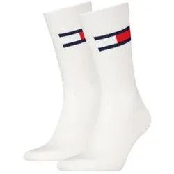 Tommy Men Uni TJ Flag Socks 2P Weiß Gr 43/46