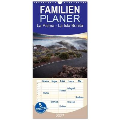 Familienplaner 2027 - La Palma - La Isla Bonita mit 5 Spalten (Wandkalender, 21 x 45 cm) CALVENDO