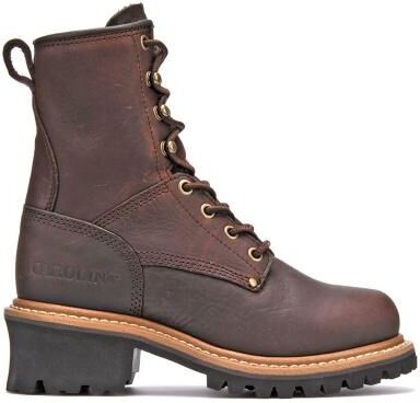 "Carolina Elm 8"" Logger - Womens 8 Brown Boot W"
