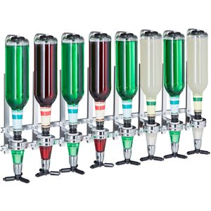 Relaxdays Barbutler 10025721, Wandmontage, 3 cl, für 8 Flaschen