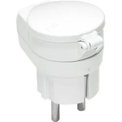 Awtools, Netzstecker + Netzkupplung, WTYCZKA Z GNIAZDEM 10szt. BIAŁA WT-16U/G-K