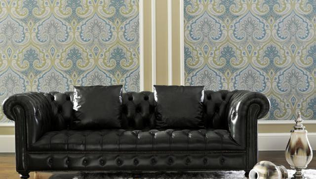 Chesterfield William 3-Zits Bank in Leder voor de Woonkamer