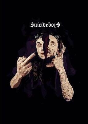 Inspired Finds Vintage Suicideboys Album Canvas Poster Hip Hop Wall Art Room Decor minimalist Portrait 19.7x27.6in Unframed