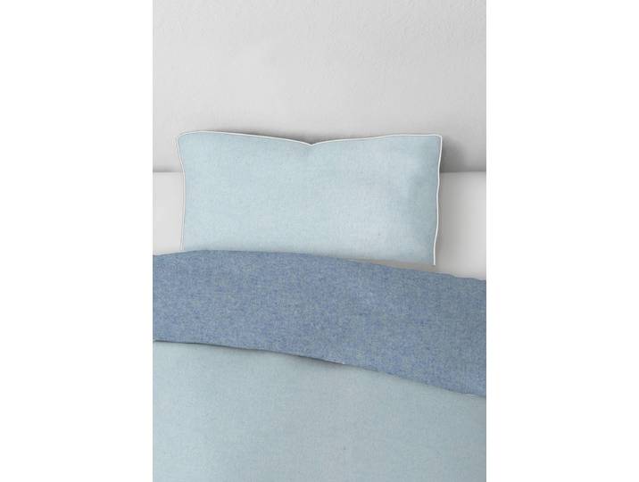 Melange-Flanell Kissenbezug Zordo Blau/Babyblau 40 x 80cm Flanell
