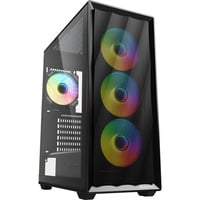 VK4 ARGB, Tower-Gehäuse schwarz, Tempered Glass