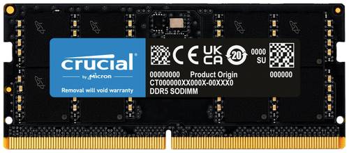 Crucial CT32G56C46S5 Laptop-Arbeitsspeicher Kit Retail DDR5 32GB 1 x 32GB on-die ECC 5600MHz 262pin SO-DIMM CL46 CT32G56C46S5