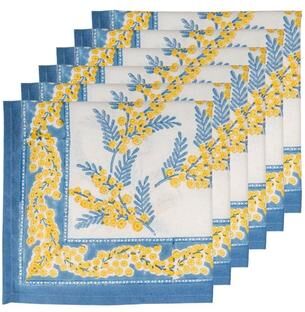 "Couleur Nature Mimosa Napkins - 19"" x 19"" - Set of 6 - 19"" x 19"""