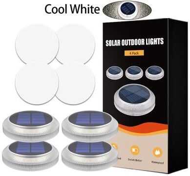 Smart Shopping Spot Solar Deck Step Lights IP68 Waterproof Solar Garden Lights For Stairs Patio Pathway Fence cool White