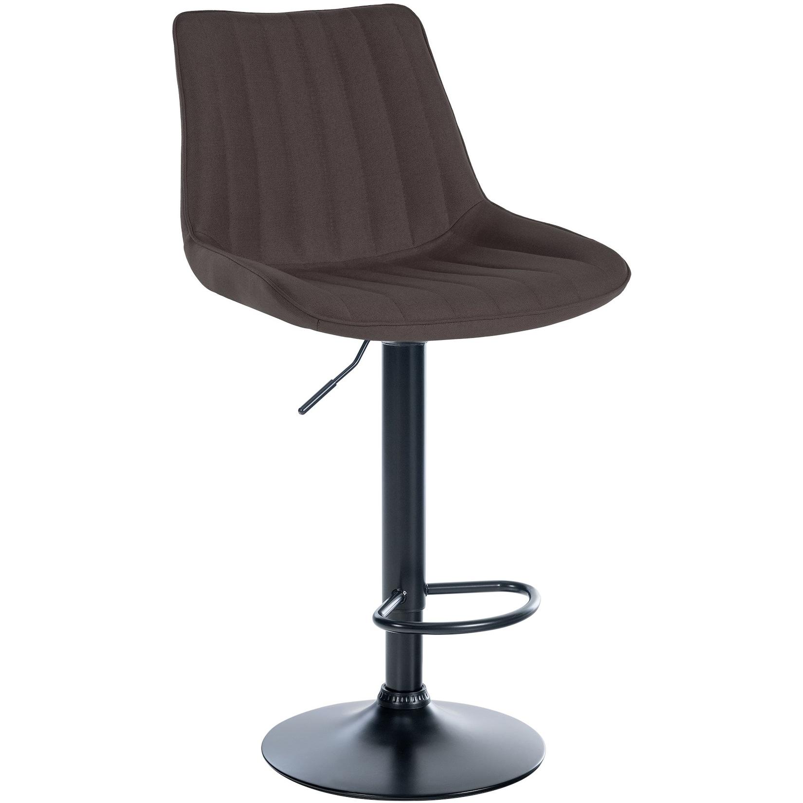 CLP Barhocker Toni Stoff schwarz - Farbe: taupe, Gestellfarbe: schwarz