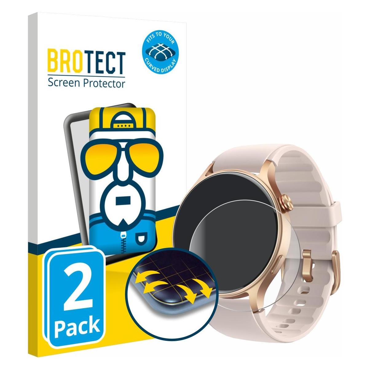 Brotect Fullscreen für aeac AR01 1.32" Schutzfolie Displayschutz Folie Klar Transparent (5161722)
