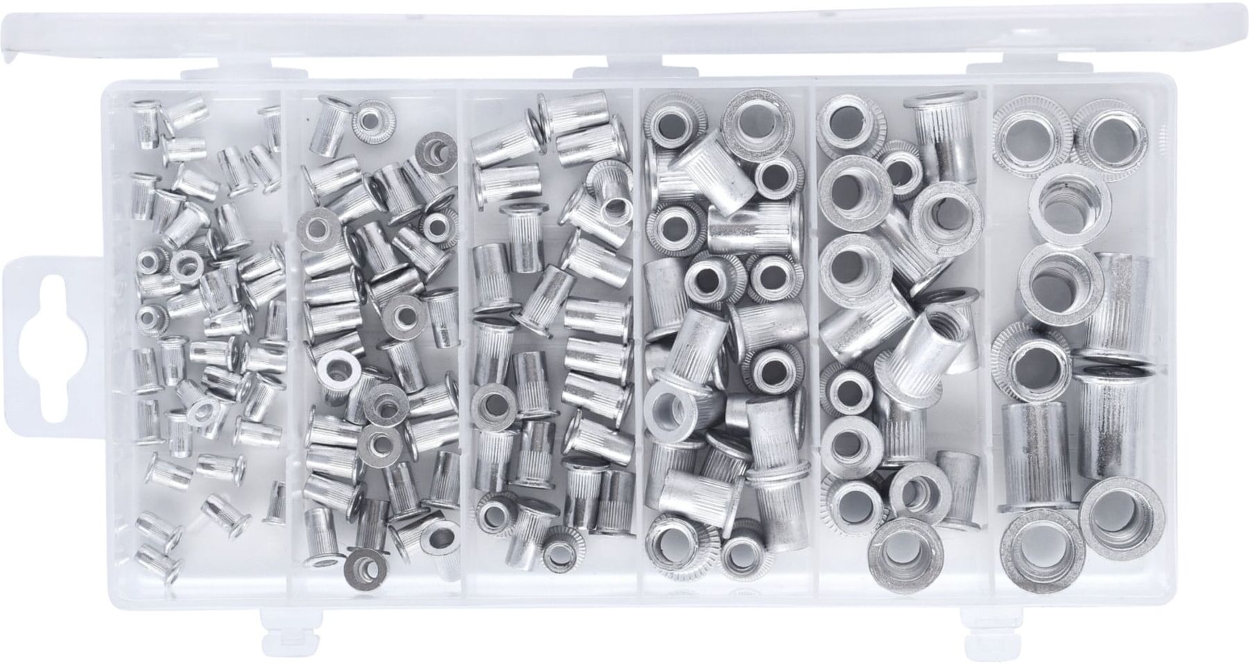 KS Tools Sortiment Gewindenieten, Aluminium, M3x9mm-M10x21mm, 150-teilig (970.0620)
