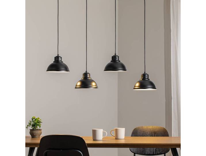 Hängeleuchte Sven Luminex, dimmbar, schwarz, für Wohn- / Esszimmer, Metall, Industrielles Design