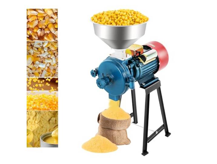 Levkitch Elektrisch Getreidemühle 50-75 kg/h Kornmühle 2200W Schrotmühle Zerkleinerer Grain Mill,Hausgebrauch Elektrischemühle Maschine für Mais Reis Weizen Paddy-Reis