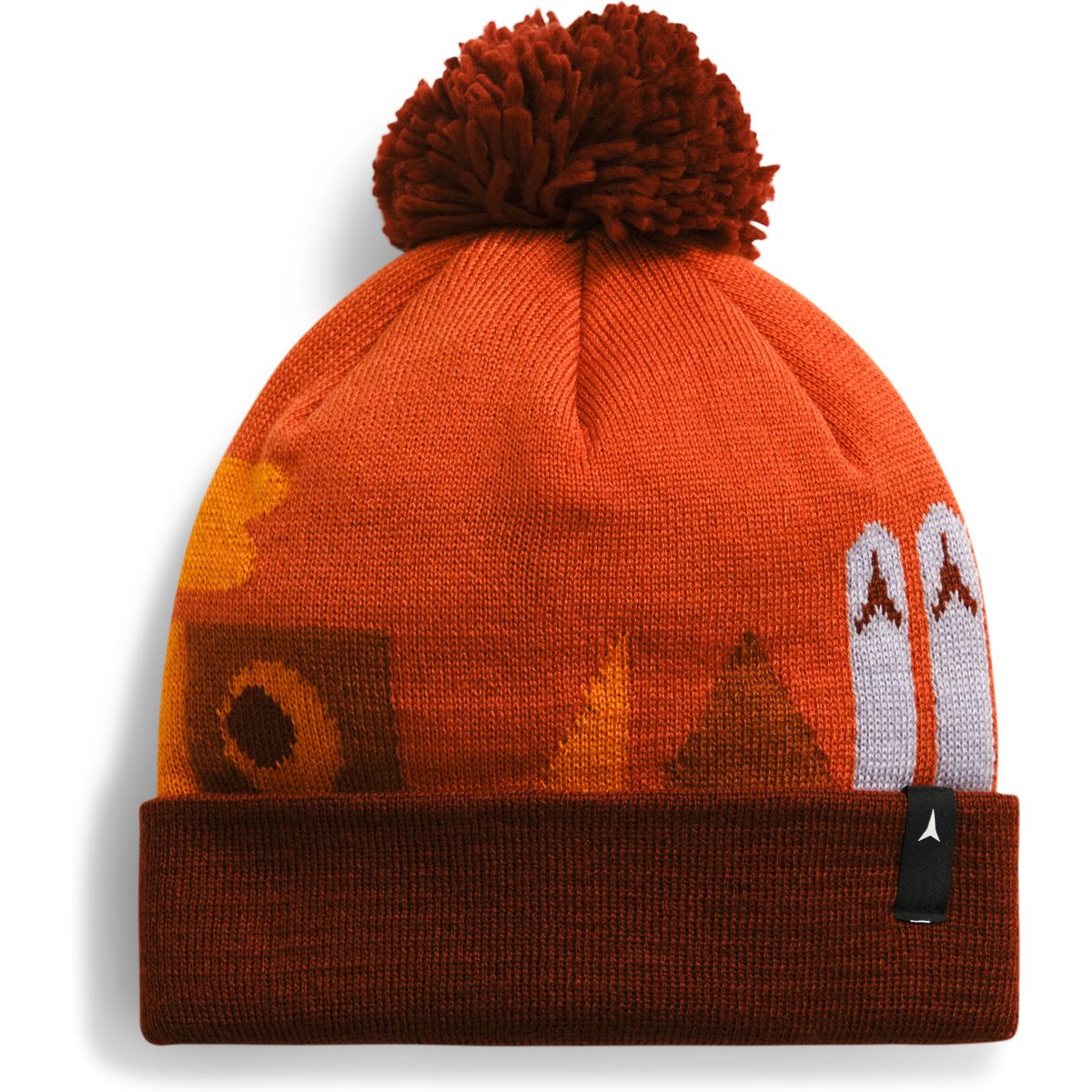 Atomic Kids Pom Beanie fired brick OSFA AL5138210010