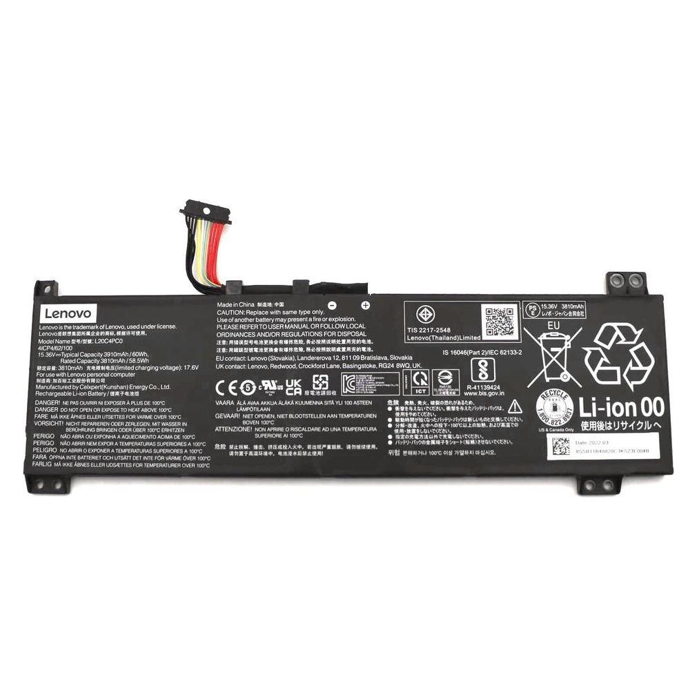 Lenovo Laptop Battery Y560 CP/B L20C4PC0 15.36V 60Wh 4C L20C4PC0 SB11B48820 (4 Zellen) (5B11B48827)
