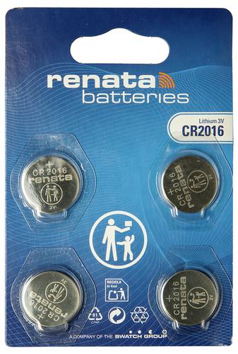 Renata Knopfzellenbox CR2016 3V 2 St. 90 mAh Li-MnO2