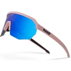 Naos, Unisex, Sportbrille, Helbo - Regular - Matte Pink / Blue (matte pink, Blau getönt), Blau, Pink