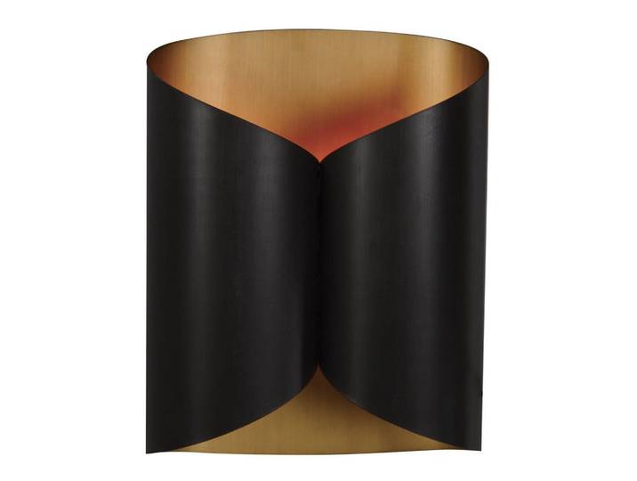 Signature Metallische schwarze Wandleuchte Papyrus, Schwarz, Metall, E14, 30x40x26 cm, Lampen & Leuchten, Innenbeleuchtung, Wandleuchten