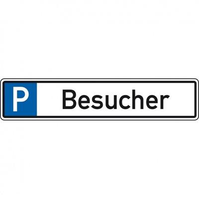 Schild I Parkplatzreservierungsschild Besucher, ohne Befestigungsset, 520x110mm