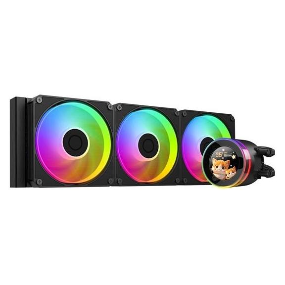 ID-Cooling CPU-Wasserkühler - Space SL360 V2 (25 dB, max. 135,41 m³/h, 3 × 12 cm, A-RGB-LED, schwarz) (COLIDCSL360V2)
