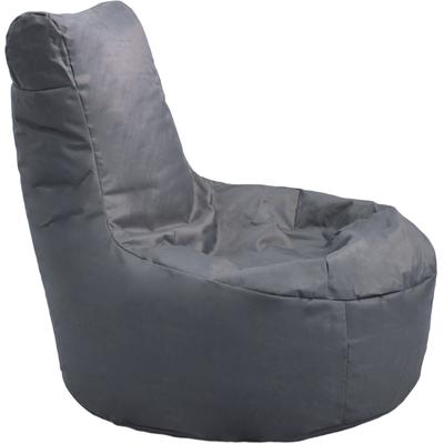 Sitzsack KINZLER "Chilly", grau (anthrazit), B:78cm H:80cm, Polyester, Sitzsäcke, Sitzsack, Loungesessel, Uni Farben, mit Rückenlehne, Outdoor geeignet